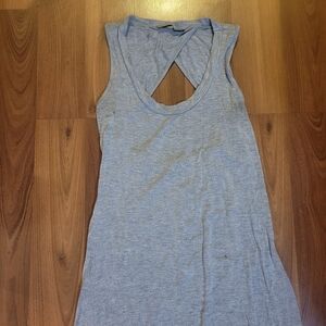 Gray Sleeveless Maxi Dress with Cut Out Design